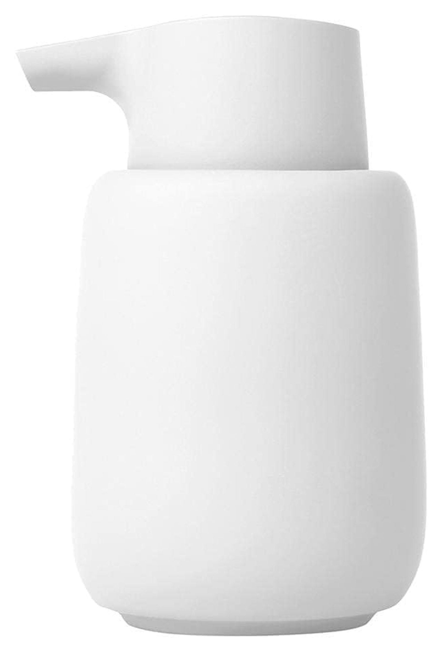 White Ceramic and Silicone Soap Dispenser