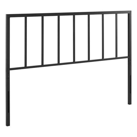Exlonjet Tatum Modern Farmhouse Metal Full Headboard in Black