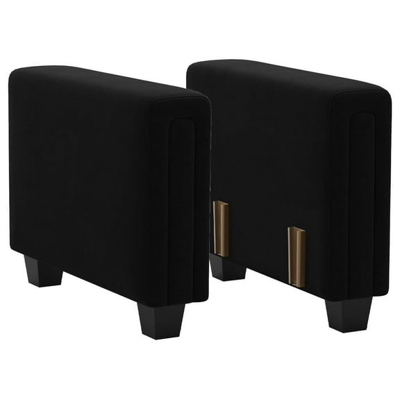 Exlonjet Velvet Armrest Module for Modular Sectional Sofa Couch Side Armrest for Sectional Modular Couch Black