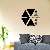 Exo Kai Make Memories KPOP Band Wall Decals Music Artist Song Lyrics Singer Dancer Korean Pop Group for Boys/Girls Art Room Music Room Studio Home Bedroom Vinyl Wall Art Decals Decoration (30x30 inch)
