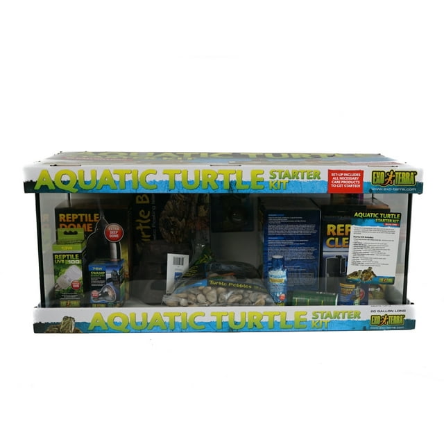 Exo Terra 20 Gallon Long Aquatic Turtle Starter Kit Reptile Habitat