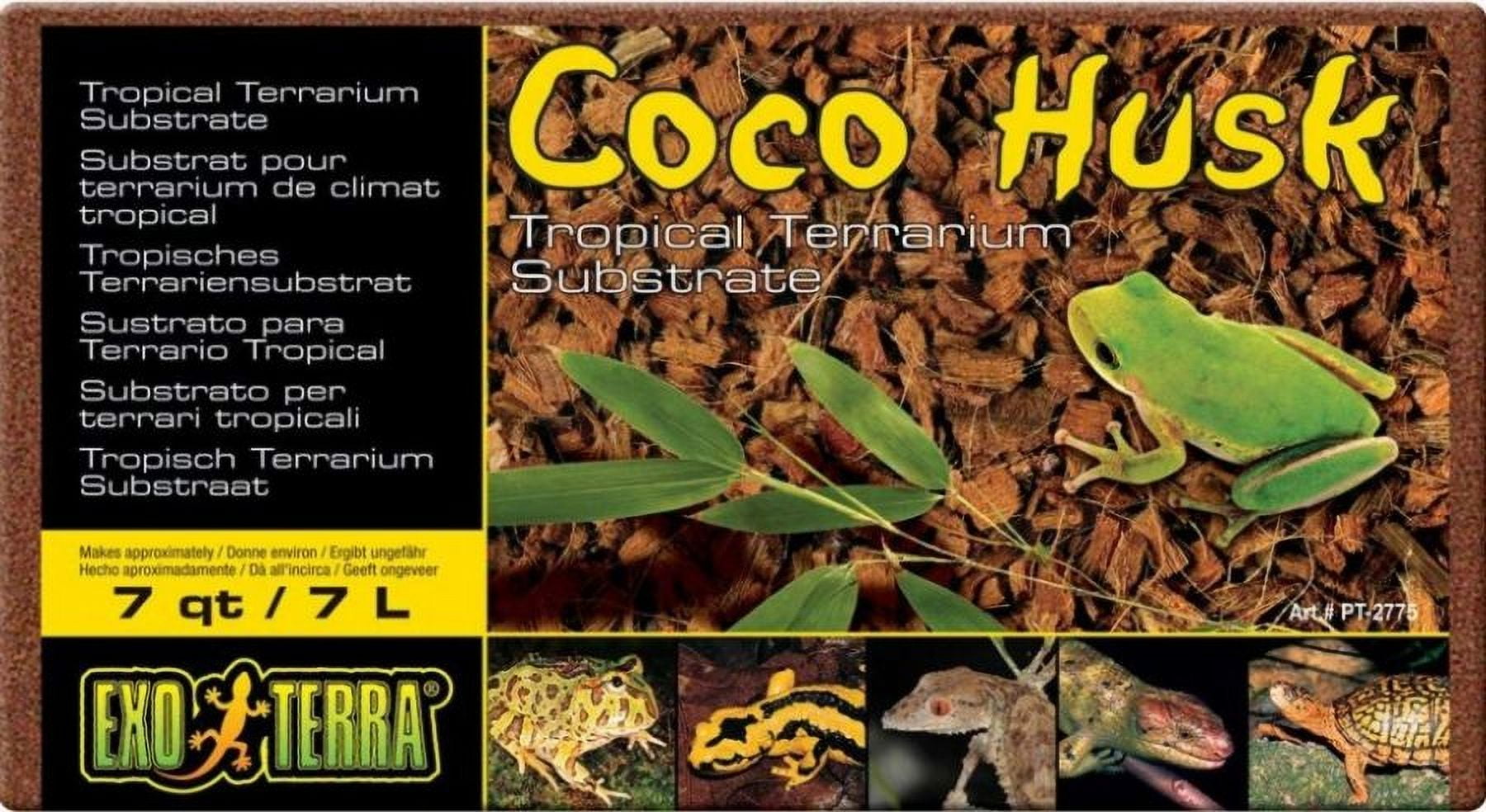 Exo Terra Coco Husk Brick Tropical Terrarium Reptile Substrate 7 quart