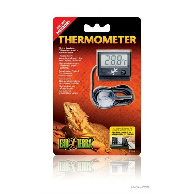 Exo Terra Digital Thermometer with Probe, Celsius and Fahrenheit