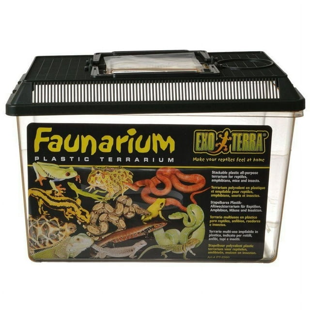 Exo-Terra Faunarium Plastic Terrarium Medium - (12"L x 7.5"W x 8"H)