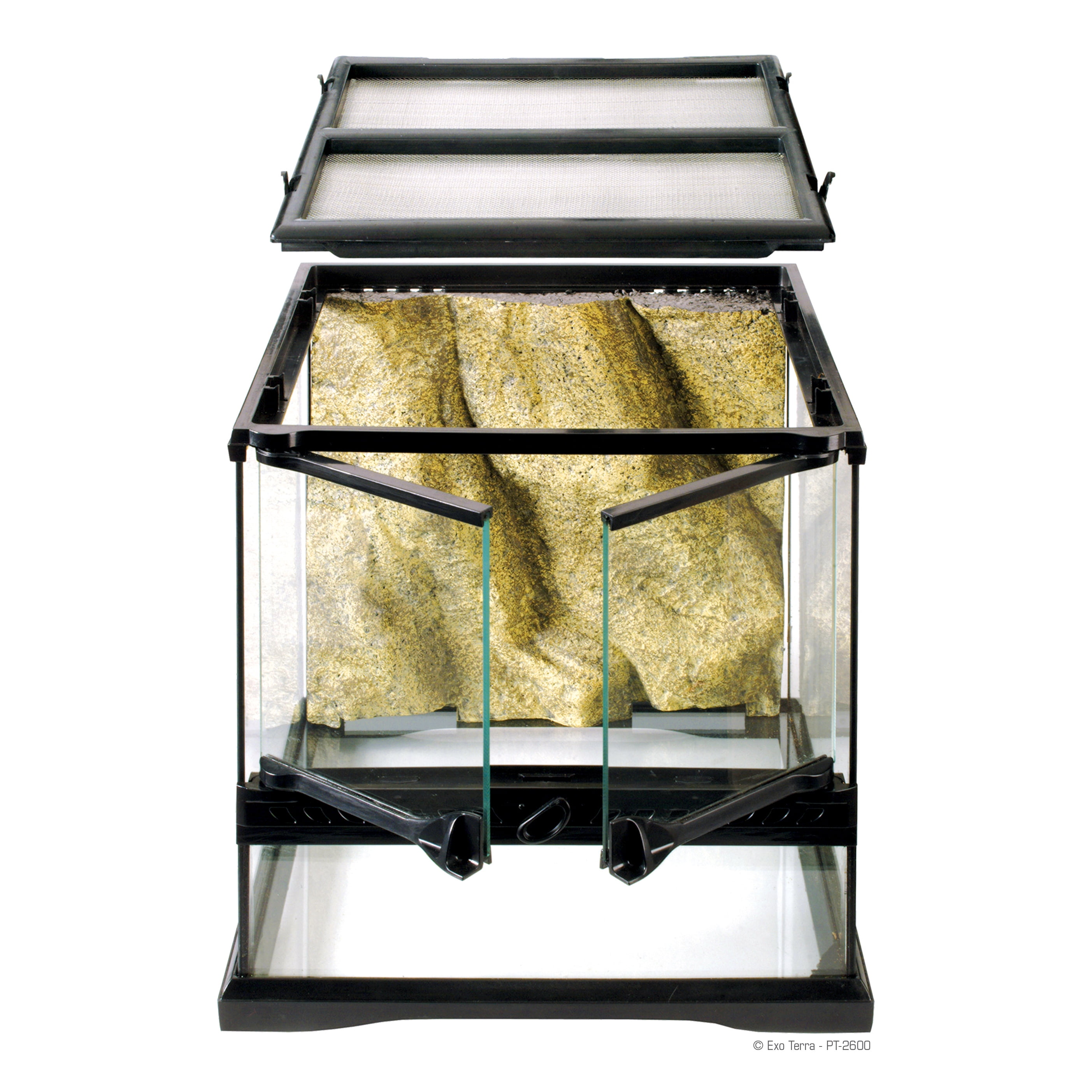 Exo Terra Glass Terrarium 12in x 12in x 12in - Ideal for Reptiles