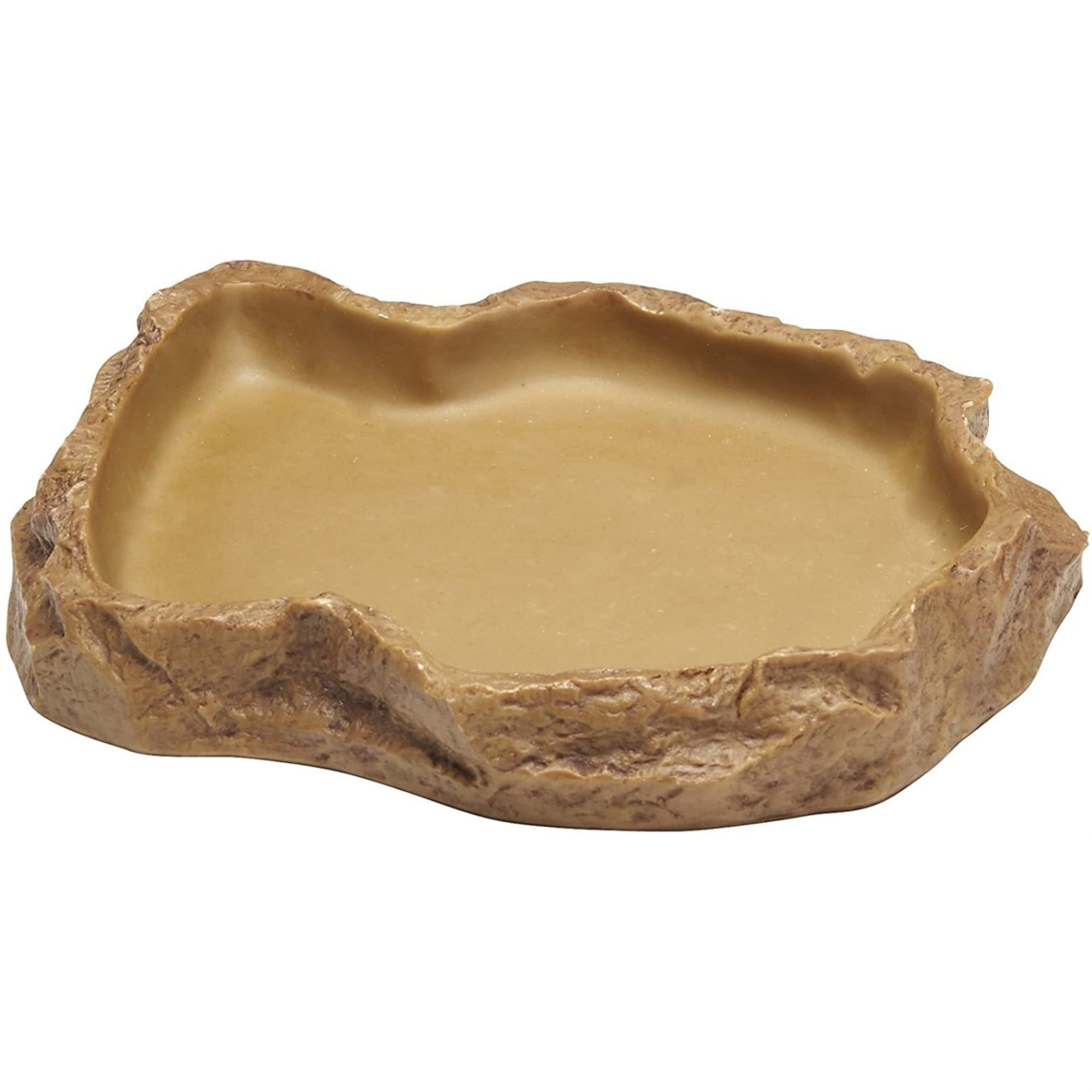 Curated visual reference: Essential Reptile Feeding Equipment Reference: Exo Terra Granite Rock Feeding Dish For Reptiles