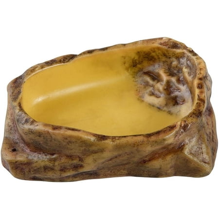 Exo-Terra Granite Rock Reptile Water Dish [Reptile, Bowls & Dishes] Medium - 5"L x 3.75"W x 1.5"H