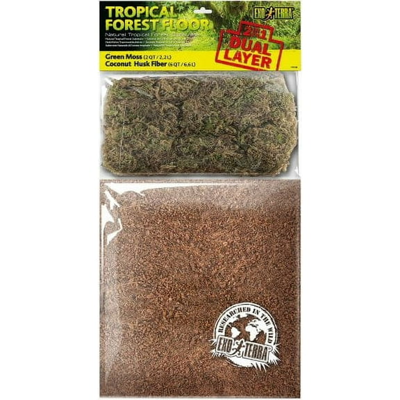 Exo Terra Reptile Terrarium Tropical Forest Substrate, 8-Quart