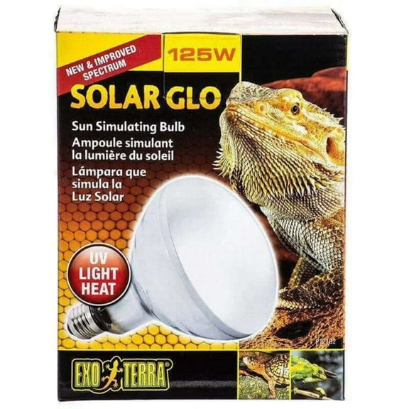 Exo Terra Solar-Glo High Intensity Self-Ballasted Uv/Heat Mercury Vapor Lamp, 125-Watt