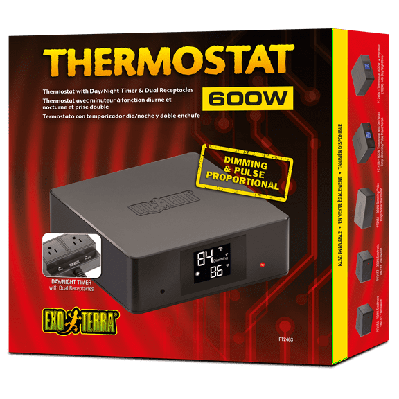 Exo Terra Thermostat with Time & Dual Receptacles 600 watt