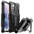 thumbnail image 1 of ExoGuard Belt Clip Holster and Case for Samsung Galaxy S21 5G Phone 6.2 Inch, Heavy Duty Belt Clip Holster and Adjustable with 360 Degree Rotation, No Screen Protector Black, 1 of 7
