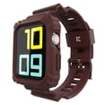 thumbnail image 1 of ExoGuard Designed for Apple Watch Bands 42mm 44mm Series with Case, Sports Style Replacement Band Strap Shockproof with Bumper Case fits iWatch Series 7/6/5/4/3/2/1/SE - Red, 1 of 7