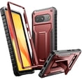thumbnail image 1 of ExoGuard For  Google Pixel 8 Case, Rubber Shockproof Full-Body Phone Case with Kickstand (Red), 1 of 7