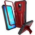thumbnail image 1 of ExoGuard For Moto G Play 2021 Case, Phone Case with Screen Protector and Kickstand (Red), 1 of 7