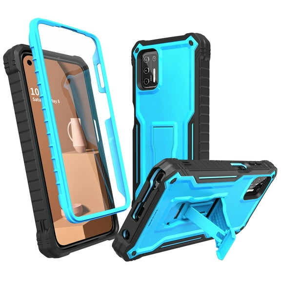 ExoGuard For Moto G Stylus 2021 Case, Phone Case with Screen Protector and Kickstand (Blue)