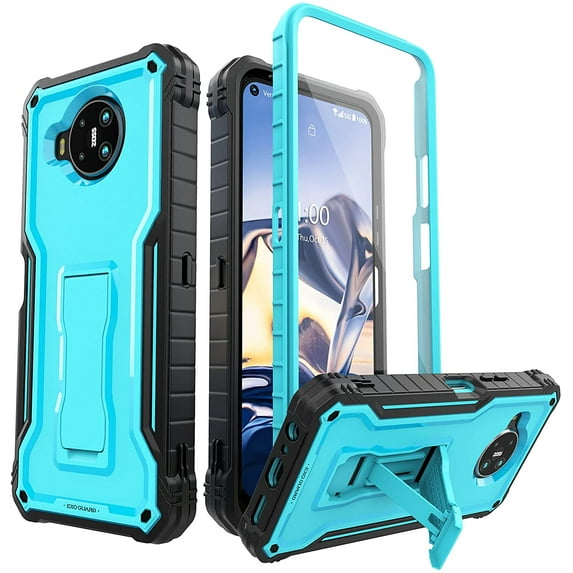 ExoGuard For Nokia 8 V 5G UW Case, Phone Case with Screen Protector and Kickstand (Blue)