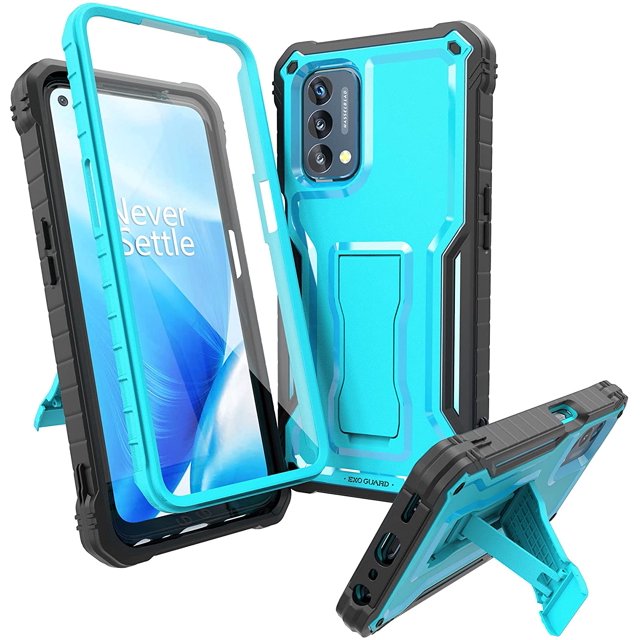 ExoGuard For OnePlus Nord N200 5G Case, Phone Case with Screen Protector and Kickstand (Blue