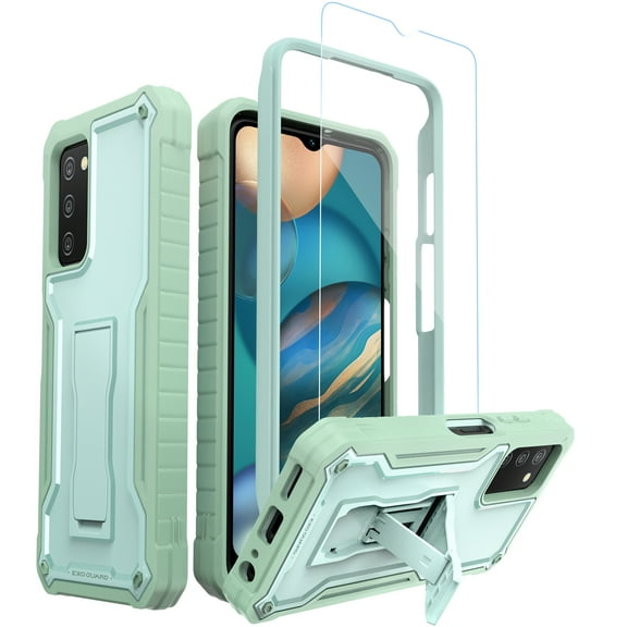 ExoGuard For Samsung Galaxy A03S 5G Case, Phone Case with Screen Protector and Kickstand (Green)
