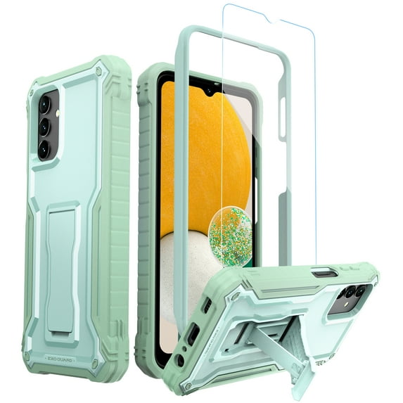 ExoGuard For Samsung Galaxy A13 5G Case, Phone Case with Screen Protector and Kickstand (Green)