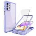 thumbnail image 1 of ExoGuard For Samsung Galaxy A32 5G Case,Clear Hard Back Case with Screen Protector (Grayish Blue), 1 of 6