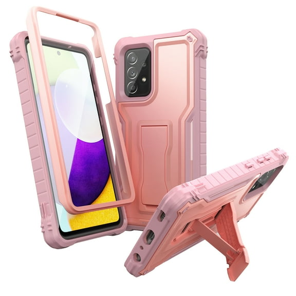 ExoGuard For Samsung Galaxy A52 Case, Phone Case with Screen Protector and Kickstand (Pink)