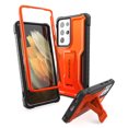 thumbnail image 1 of ExoGuard For Samsung Galaxy S21 Ultra 5G Case，Full-Body Phone Case with Kickstand (Orange), 1 of 8