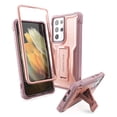 thumbnail image 1 of ExoGuard For Samsung Galaxy S21 Ultra 5G Case，Full-Body Phone Case with Kickstand (Pink), 1 of 8