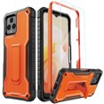 thumbnail image 1 of ExoGuard For T-Mobile REVVL 6 Case, Phone Case with Screen Protector and Kickstand (Orange), 1 of 7