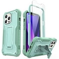 thumbnail image 1 of ExoGuard For iPhone 13 Pro Case, Phone Case with Screen Protector and Kickstand (Green), 1 of 7
