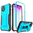 thumbnail image 1 of ExoGuard For iPhone 14 Case, Phone Case with Screen Protector and Kickstand (Blue), 1 of 7