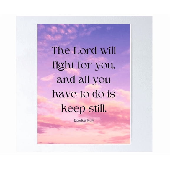 Exodus 14:14 Sky Poster Home Decor Office Wall Art Living Room Decor
