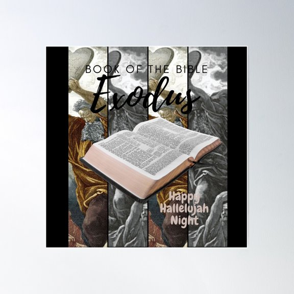 Exodus Book In The Bible Poster Wall Art, Modern Wall Decor For Living Room Bedroom, 30x30 UNFRAMED