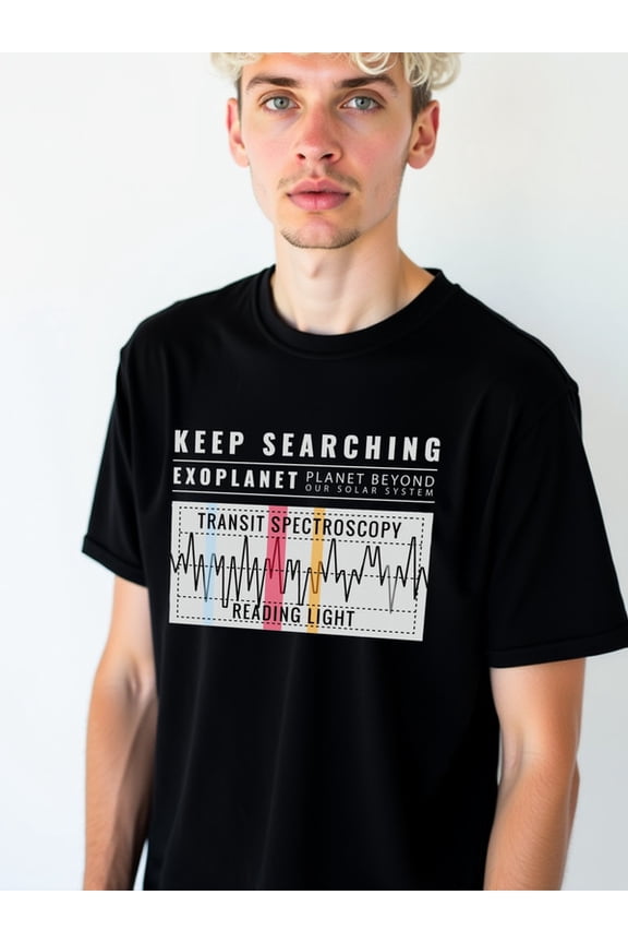 Exoplanet Seeker T-Shirt Men t-shirts black elegant elegantly spring and summer clothing Weekend casual wear Original Unisex Shirt Cotton tshirts
