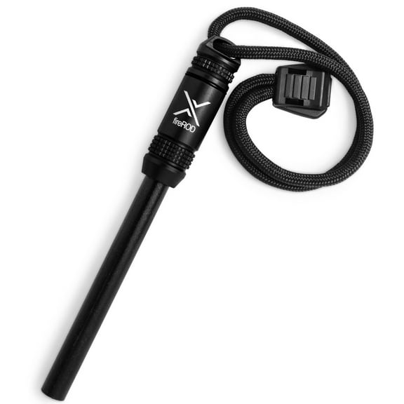 Exotac fireROD Ferrocerium Firestarter with Tinder Capsule - Black