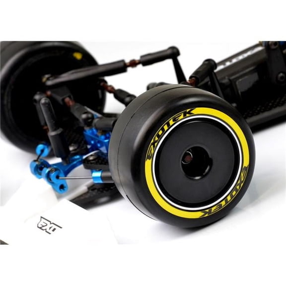 Exotek Racing EXO2193 1-10 Scale Front Rubber Tires for V2 40X F1 - Yellow-Firm
