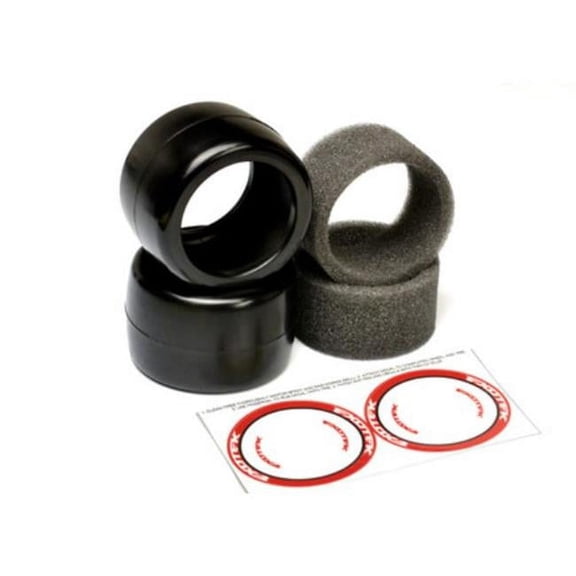 Exotek Racing EXO2119 Rear 33X Belted Rubber Tires with Foam - 1 Pair F1 1&10, Red Soft