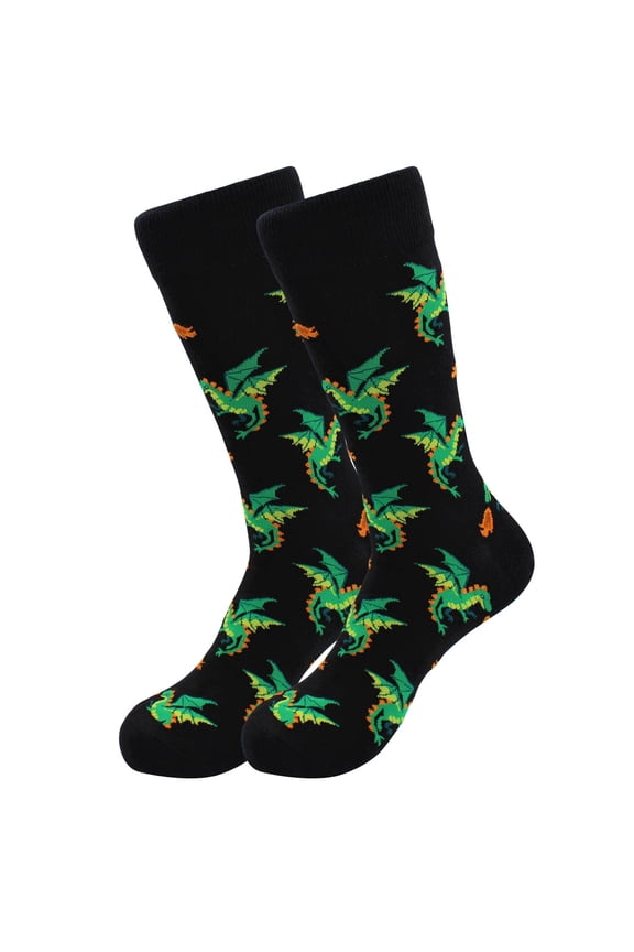 Exotic Animals Dress Casual Socks - Dragon - For Men Women