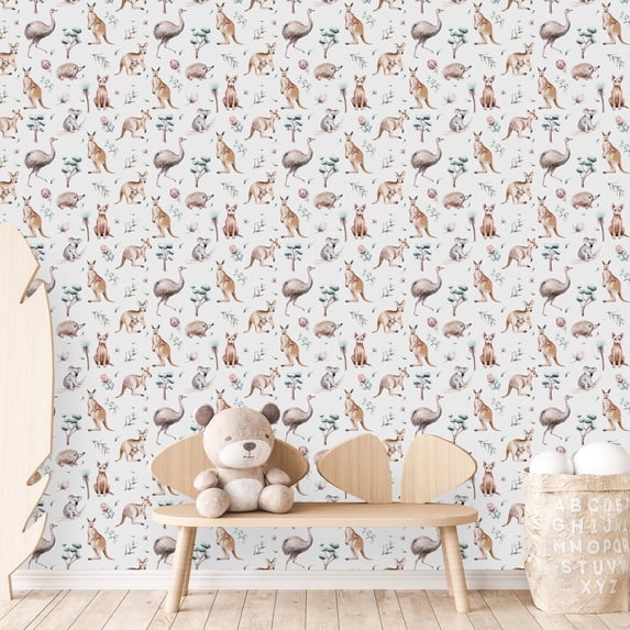 Exotic Animals Wallpaper Peel-and-Stick - 25"W x 125"H