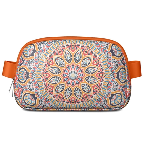 Exotic Boho Mandala Fanny Pack – Ethnic Waist Bag with Cultural Tribal Art, Mystic Floral Pattern for Spiritual Style