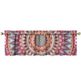 thumbnail image 1 of Exotic Boho Valance Curtain - Abstract Ethnic Mandala Design Rod Pocket Window Topper (54x18 Inch, Machine Washable), 1 of 3