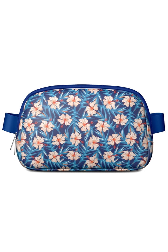Exotic Botanical Belt Bag – Colorful Palm Leaf & Monstera Print Fanny Pack with Boho Island Vibe