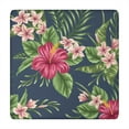 thumbnail image 1 of Exotic Botanical Square Tablecloth - Windproof Elastic Edge Cover with Vibrant Hawaiian Hibiscus Print, 1 of 6