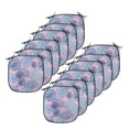 thumbnail image 1 of Exotic Chair Seating Cushion Set of 12, Tropical Palm and Monstera Leaves Hawaiian Party Botanical Pattern, Seat Pads for Office with Anti-slip Backing, 16"x16", Pale Pink Multicolor, by Ambesonne, 1 of 7