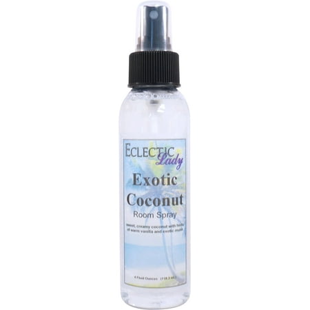 Exotic Coconut Room Spray by Eclectic Lady (Double Strength), 4 Ounces, Fragrant Aromatic Room Mist For Home, Room, Office