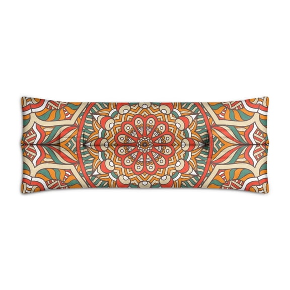 Exotic Cultural Mandala Mastectomy Pillow - Plush Seatbelt Cushion for Car - Post Surgery Recovery Pad with Zen Meditation Design