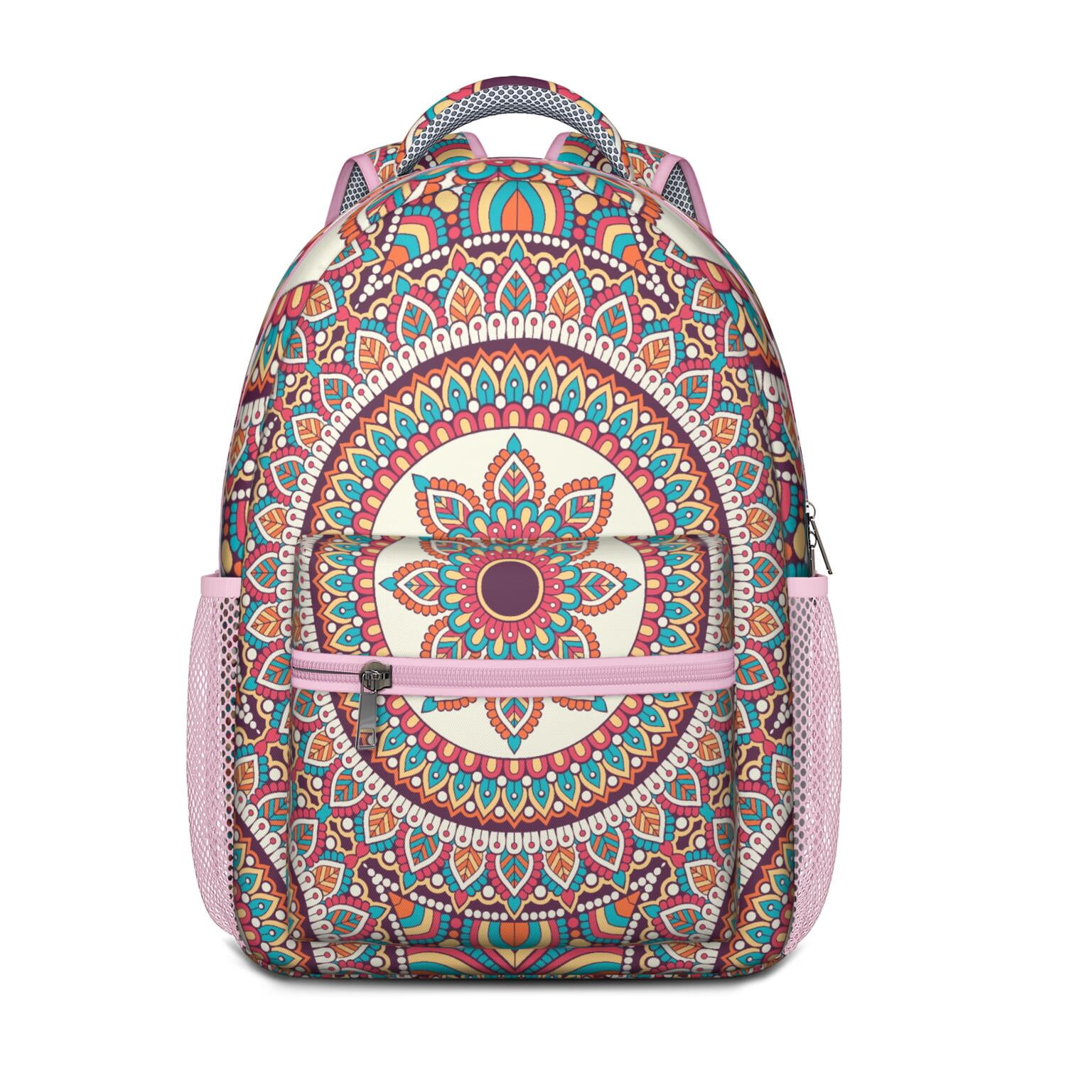 Exotic Cultural Mandala Waterproof School Bag - Ergonomic Backpack for College Students & Commuters