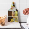 thumbnail image 1 of Exotic Cutting Board, Aromatic Collage with Gerbera and Candles Exotic Body Therapy and Treatment, Decorative Tempered Glass Cutting and Serving Board, Wine Bottle Shape, Orange Brown, by Ambesonne, 1 of 1