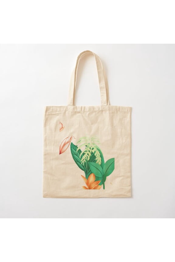 Exotic Eden Canvas Tote Bags, Reusable Shopping Bag