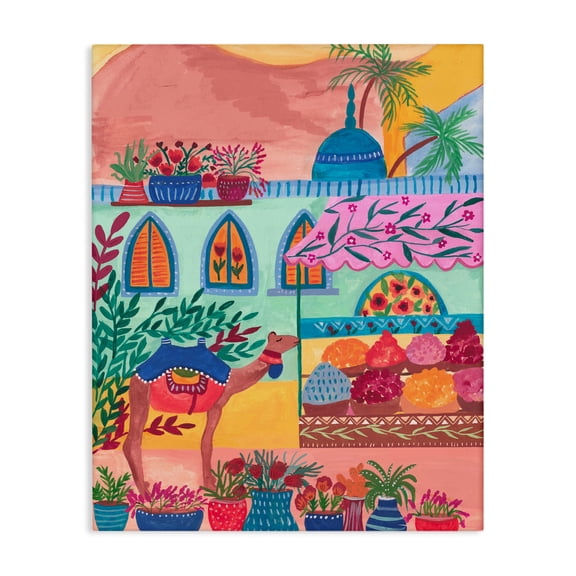 Exotic Egypt Camel Canvas Wall Art, design by Nabeela Rumi