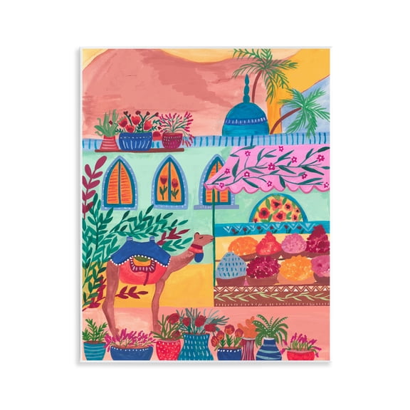 Exotic Egypt Camel Wall Plaque Art, design by Nabeela Rumi